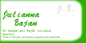 julianna bajan business card